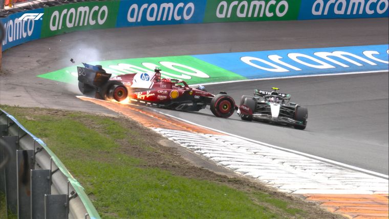 La maniobra de Antonelli que dejó sin carrera a Leclerc en Zandvoort.