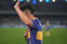 Pol Fernández saludó a los hinchas de Racing. Foto: Captura Pol Fernández saludó a los hinchas de Racing. Foto: Captura