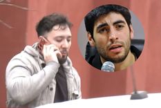 Diego Quintero, el amigo de Facundo Moyano, saliendo de la casa del sindicalista.
