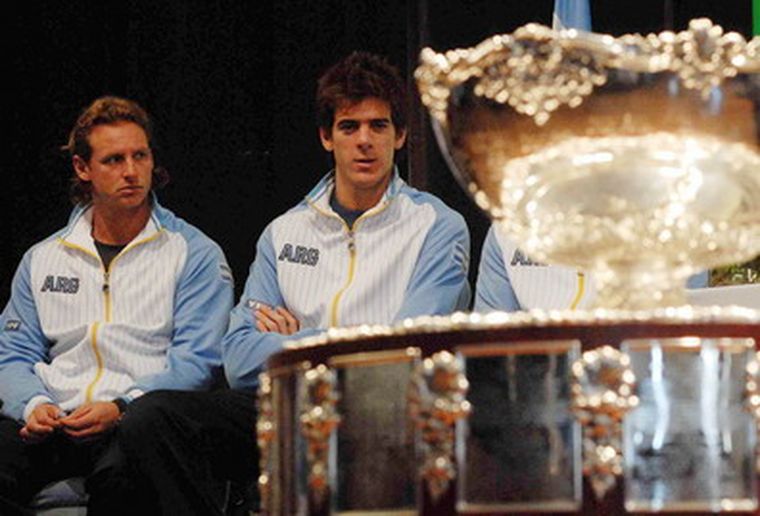 Nalbandian y Del Potro, lejos de la Ensaladera en 2008. Foto: Télam