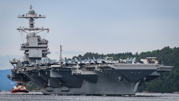 El USS Gerald R. Ford en Noruega en 2023.