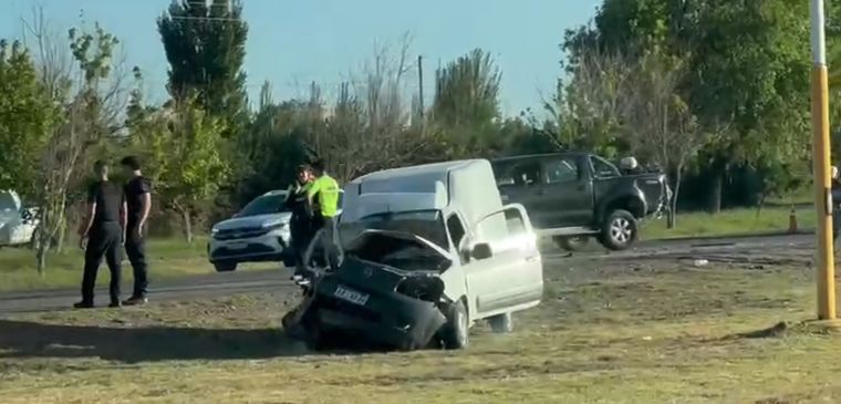 El choque en Acceso Sur y Boedo.