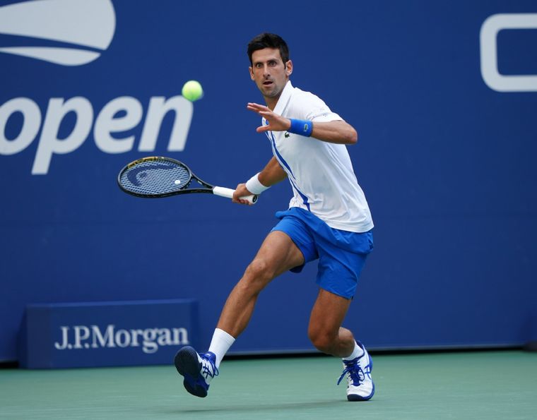 Nole durante la edición 2020 del US Open. Foto: NA