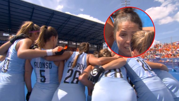 Rocío Sánchez Moccia reunió a sus compañeras y les dio un importante mensaje tras la caída ante Países Bajos. Foto: Captura TVP