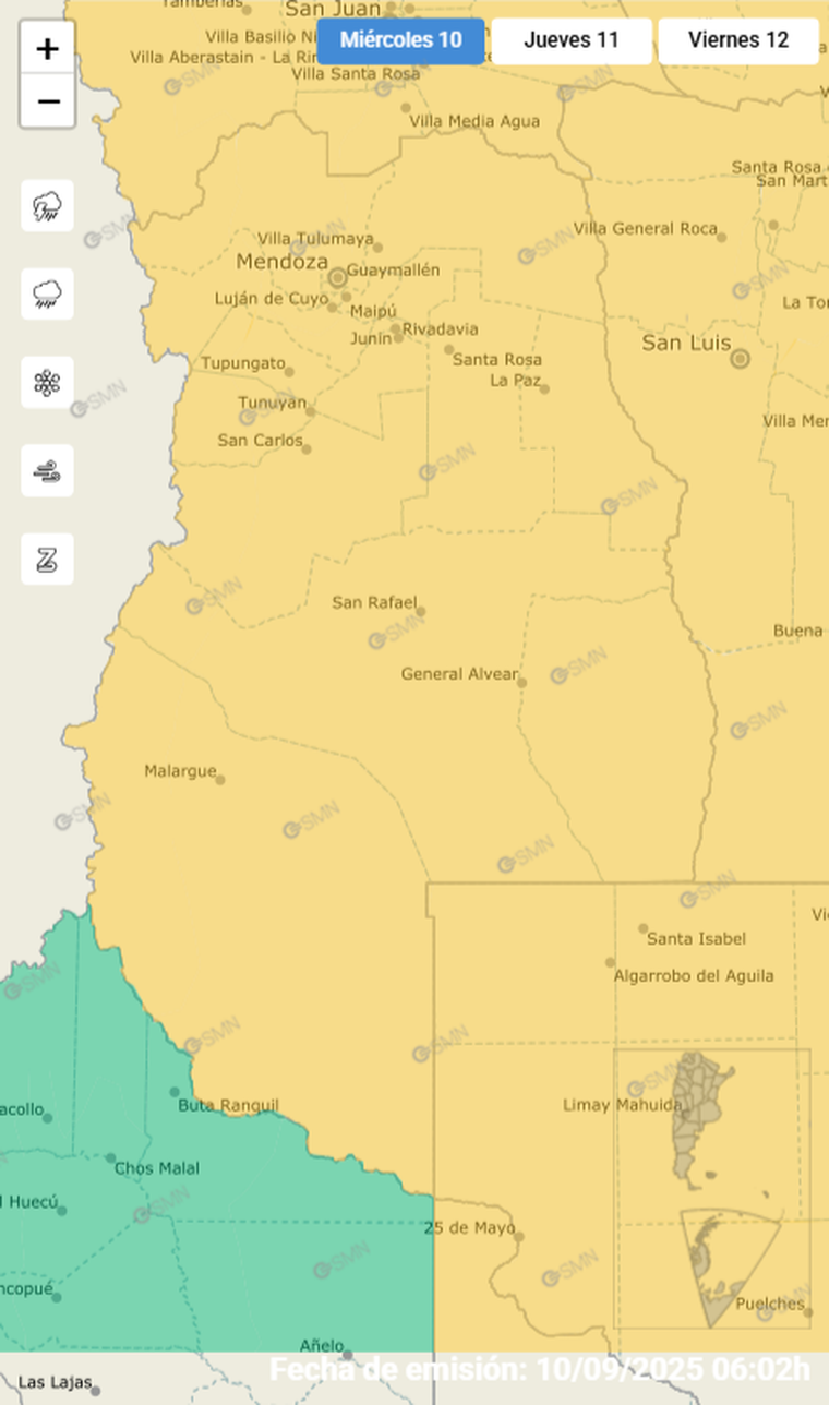 La alerta por fuertes vientos afecta a toda la provincia. La alerta por fuertes vientos afecta a toda la provincia.