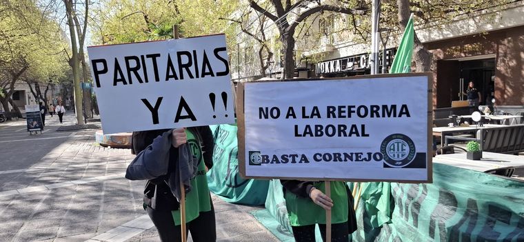 La protesta de los trabajadores de ATE. La protesta de los trabajadores de ATE.