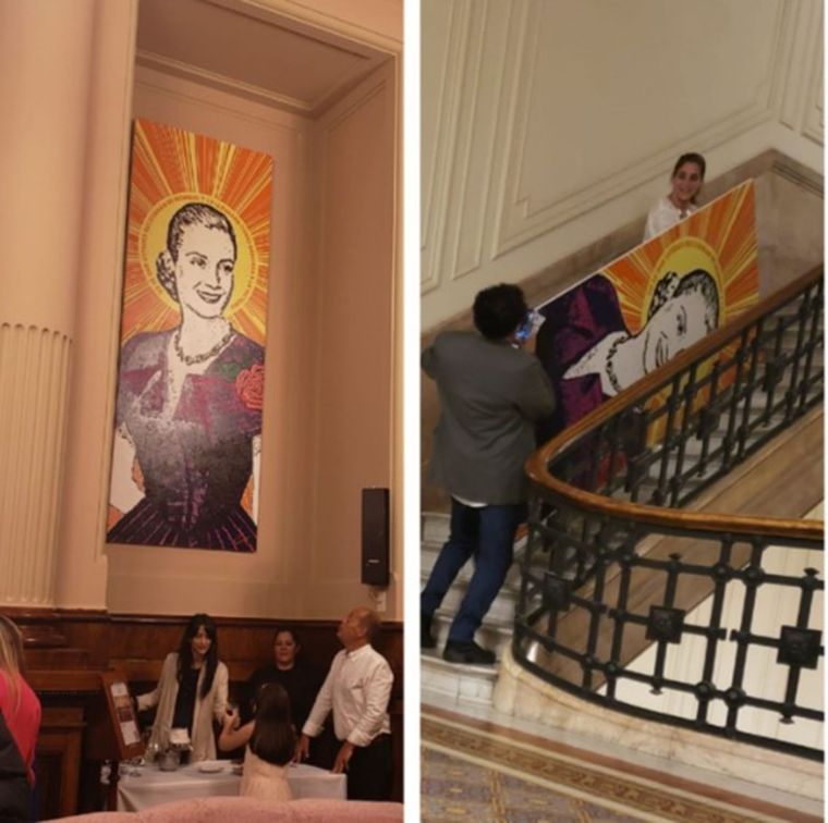 La secuencia de la desaparición del cuadro de Evita