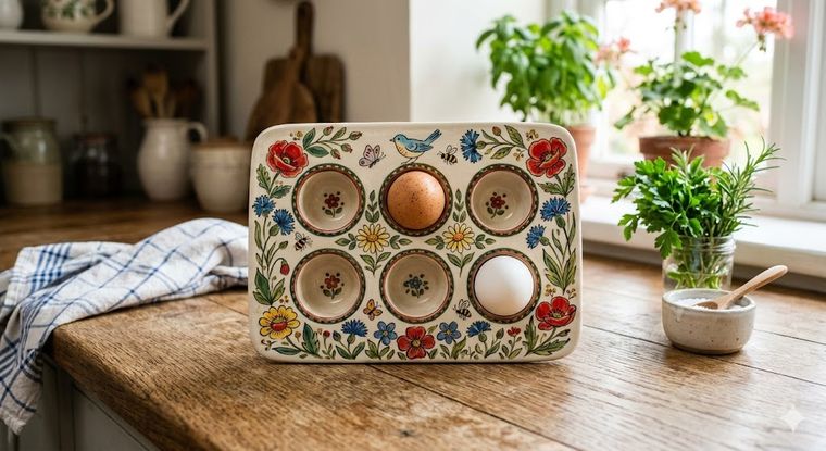 Una idea para decorar tu huevera de cerámica. Una idea para decorar tu huevera de cerámica. 