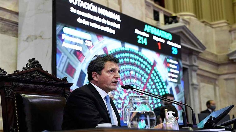 Sergio Massa, titular de la Cámara de Diputados.