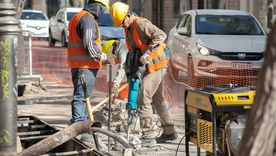 Obras en calles de la Ciudad de Mendoza.