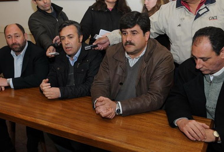 Los intendentes Pinto, Cornejo, Abed y Del Río.