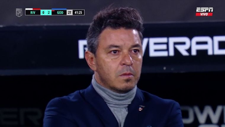 Gallardo no habló luego de la derrota de River.