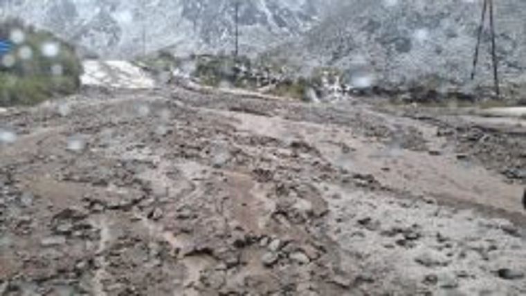 La tormenta generó aludes y el camino quedó intransitable. Foto: Gobierno de Mendoza