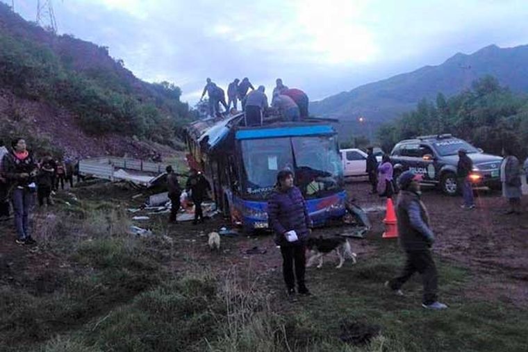 Accidente de un autobús en Perú.