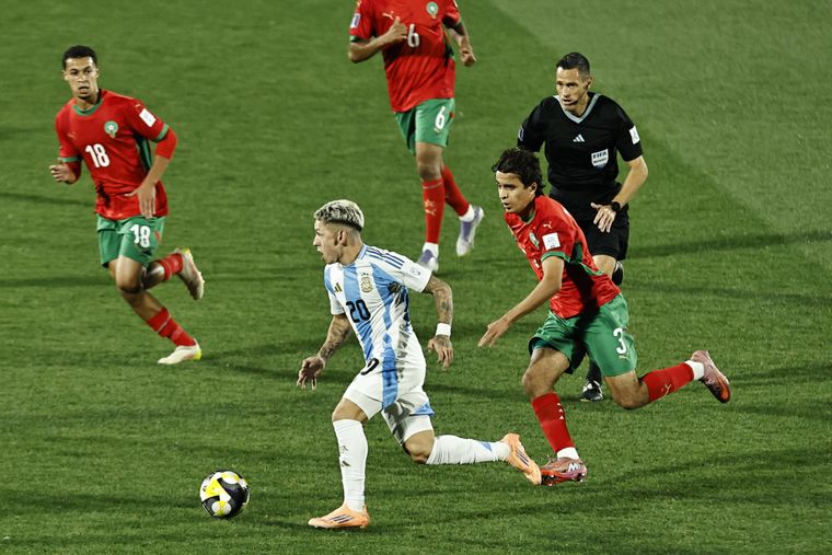 La Selección argentina Sub 20 perdió la final ante Marruecos en el Estadio Nacional de Chile..