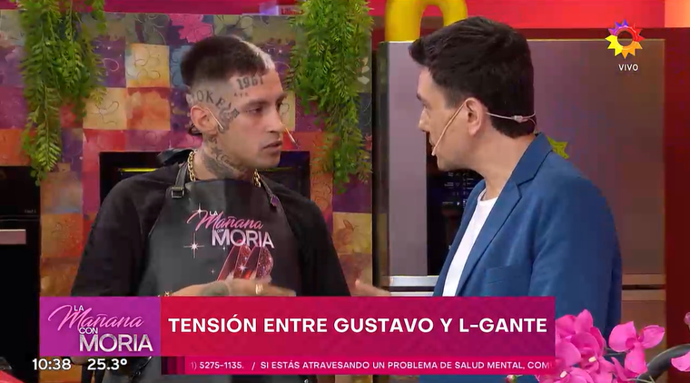 L-Gante enfrentó a Gustavo Méndez, periodista de El Trece. L-Gante enfrentó a Gustavo Méndez, periodista de El Trece. 