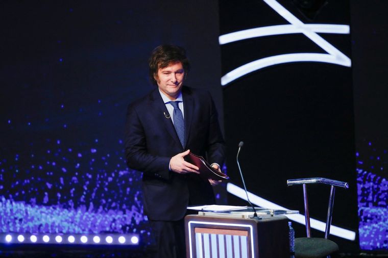 Javier Milei durante el debate electoral Foto: Noticias Argentinas