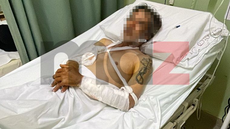 El changarín herido por los pitbulls en Las Heras.