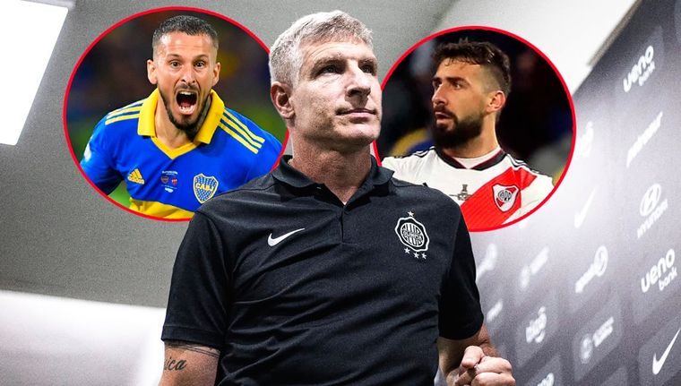 Martín Palermo tiene a Lucas Pratto pero pidió por Pipa Benedetto para su Olimpia. Foto: @elclubolimpia y archivo