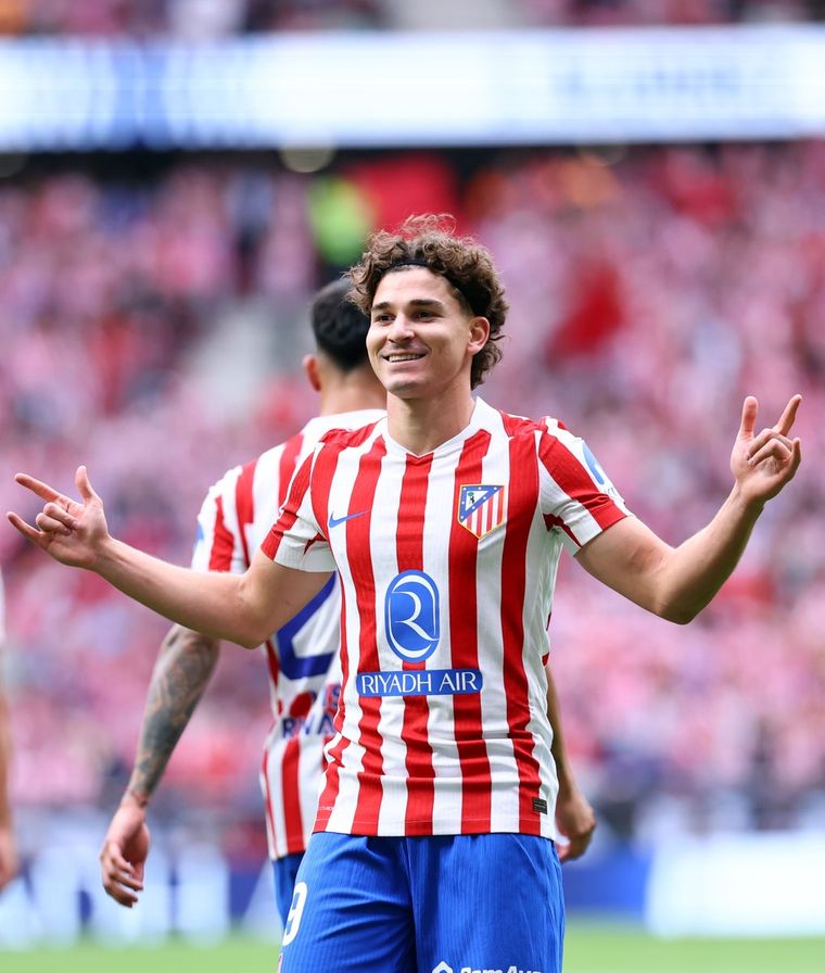Julián Álvarez la viene rompiendo y su festejo característico haciendo La Araña ya es un clásico en el Wanda Metropolitano. Julián Álvarez la viene rompiendo y su festejo característico haciendo La Araña ya es un clásico en el Wanda Metropolitano. 