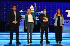 Leandro Santoro, Myriam Bregman, Javier Milei María y María Eugenia Vidal Foto: Telam