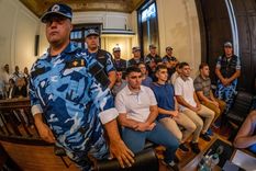Los ocho imputados por el asesinato de Fernando Báez. Foto: Télam