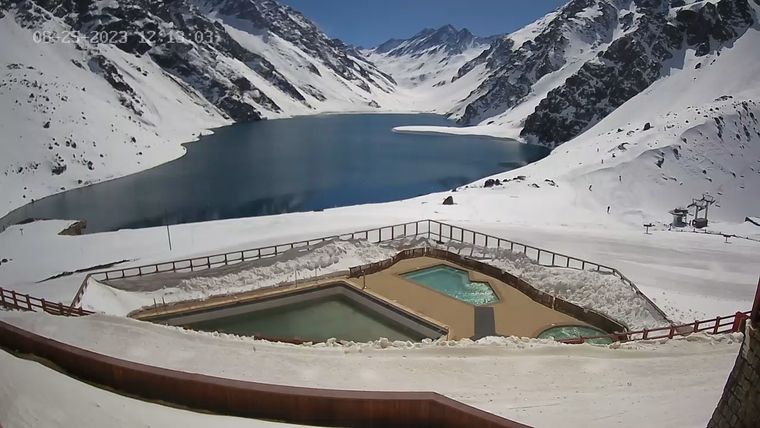 En Portillo fueron 5 días de nevadas intensas Foto: Webcam