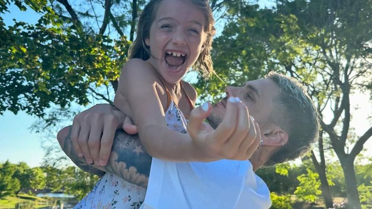 Mauro Icardi con su hija. Mauro Icardi con su hija. 