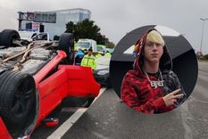 Así quedó el vehículo en el que viajaba Brunenger