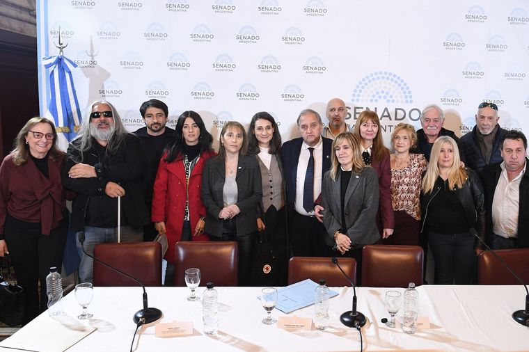 Alicia Kirchner y Carlos Linares en la reunión por el proyecto Emergencia en Discapacidad, en el Senado. Alicia Kirchner y Carlos Linares en la reunión por el proyecto Emergencia en Discapacidad, en el Senado.
