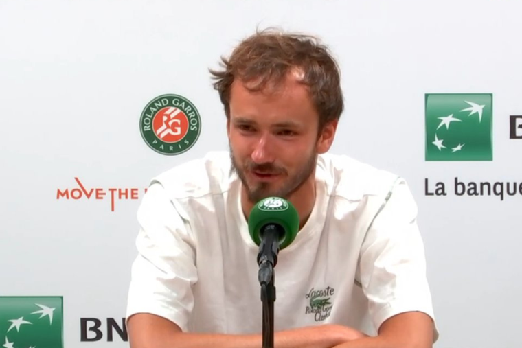 Medvedev aseguró que está feliz tras su derrota en Roland Garros: Si a la gente le gusta comer tierra, bien por ellos. A mi no Foto: Roland Garros