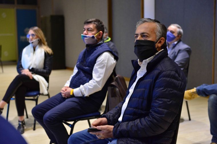 Cornejo, De Marchi y Latorre en la reunión de hoy. Foto: Prensa Legislatura