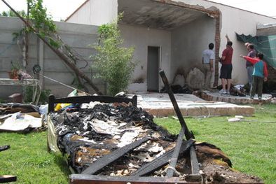 MDZol | La casa del barrio MEBNA, luego de la explosión. Foto: Gentileza Daniel Gutiérrez
