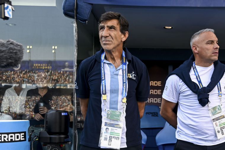Gustavo Costas, antes de la final de Racing. Foto: NA