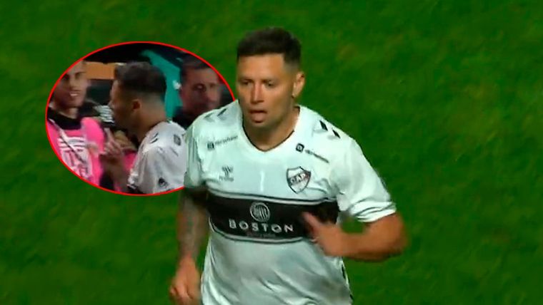 Zárate reaccionó a los silbidos de la hinchada de San Lorenzo.