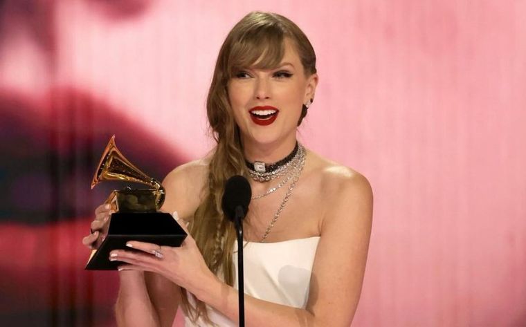 Taylor Swift hizo historia en la noche de los Premios Grammy 2024. Foto: Getty Images