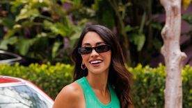 Antonela y su look fitness total black.