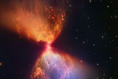 Las protoestrellas están rodeadas de nubes de material que alimentan su crecimiento.