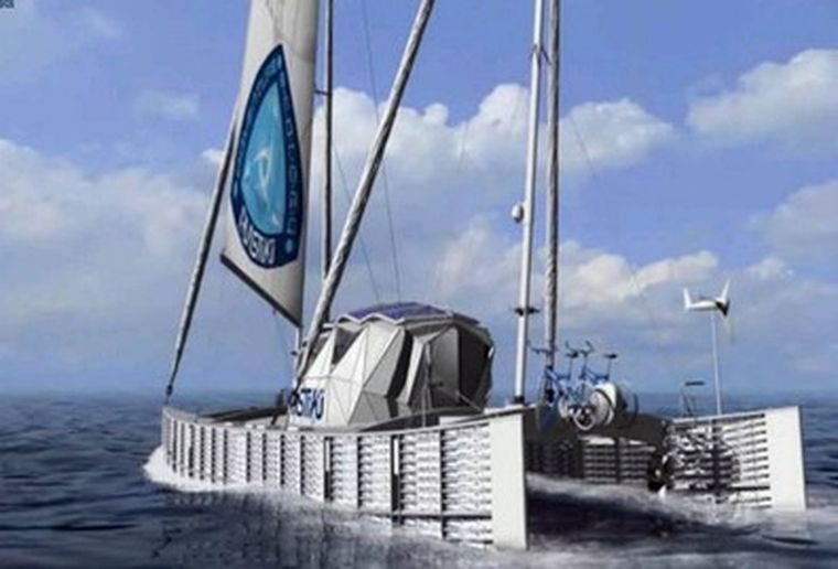 El catamarán Plastiki.