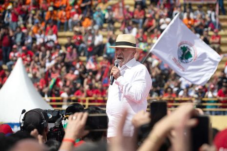 El presidente brasileño en el acto celebrado en San Pablo. El presidente brasileño en el acto celebrado en San Pablo.