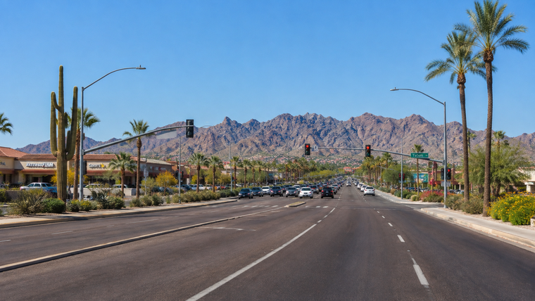 Phoenix comenzó en 2020 una prueba con pavimento reflectante sobre unos 58 kilómetros de calles para combatir el calor extremo.