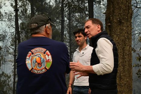 Santilli recorrió los incendios en Chubut junto al gobernador Ignacio Torres