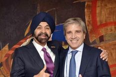 El presidente del Banco Mundial, Ajay Banga, y el ministro de Economía, Luis Caputo.