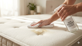 Agua oxigenada para sacar manchas del colchón. Fuente: IA Gemini. Agua oxigenada para sacar manchas del colchón. Fuente: IA Gemini.