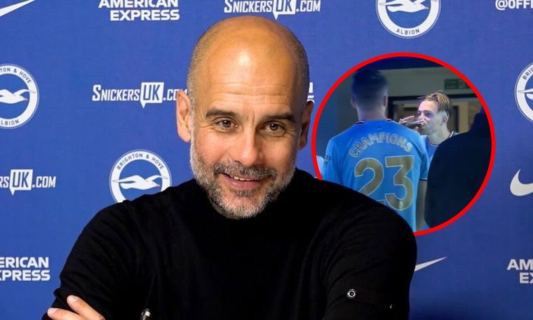Guardiola se refirió a los festejos del City campeón de Premier.