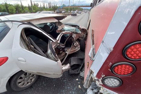 Las imágenes que dejó el accidente Foto: Twitter: @MATIPASCUALETTI