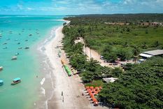 Una playa con altas temperaturas, incluso en marzo.&nbsp;