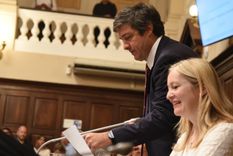 Pablo Priore y Hebe Casado en el Senado. Foto: X @senadomendoza