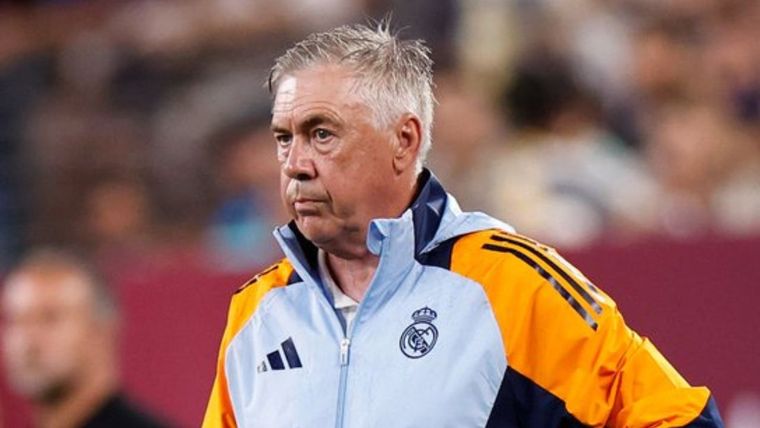 Ancelotti sufre en la previa del clásico contra el Atlético. Foto: @realmadrid