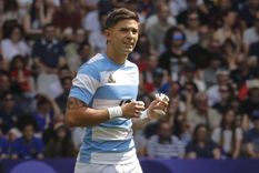 Monetta calentó la previa del duelo de cuartos de final. Foto: @lospumas7arg Monetta calentó la previa del duelo de cuartos de final. Foto: @lospumas7arg